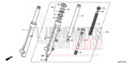 FOURCHETTE AVANT NSC50WHC de 2012
